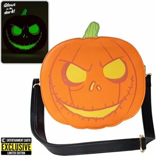 The Nightmare Before Christmas Jack-o'-Lantern Glow-in-the-Dark Crossbody Purse - Entertainment Earth Exclusive