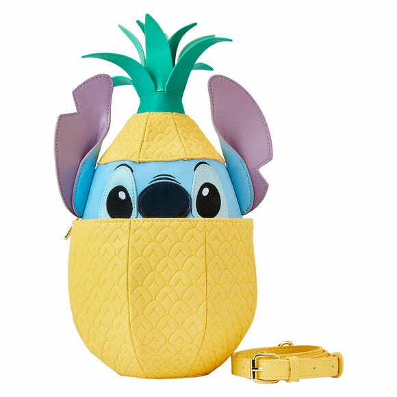 Stitch Shoppe Loungefly Disney Lilo and Stitch Figural Pineapple Crossbody Bag