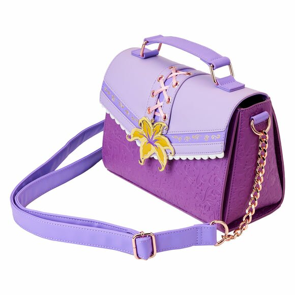 Loungefly Disney Tangled Rapunzel Cosplay Magic Flower Crossbody Bag