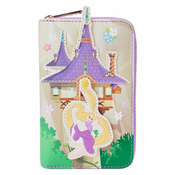 Loungefly Disney Tangled Rapunzel Swinging from Tower Ziparound Wallet