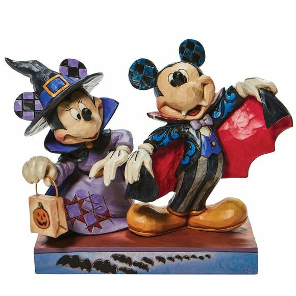 Disney Traditions Minnie Witch Vampire Mickey Figurine by Jim Shore