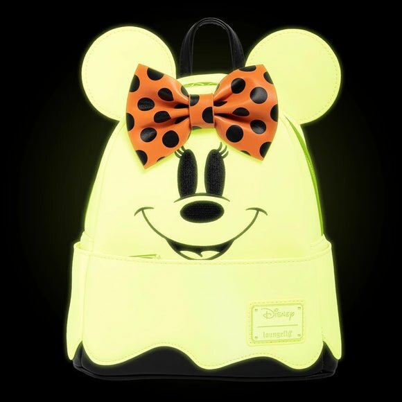 Loungefly Disney Ghost Minnie Glow-in-the-Dark Cosplay Mini Backpack