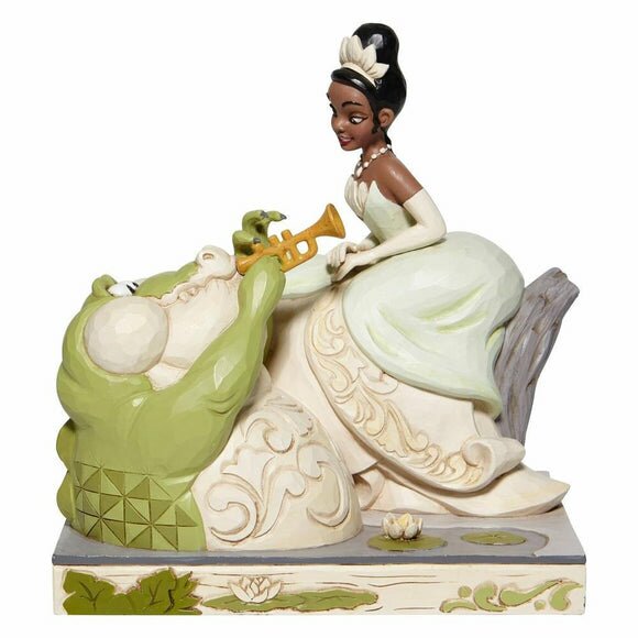 Disney Traditions White Woodland Tiana w/ Louie by Jim Shore
